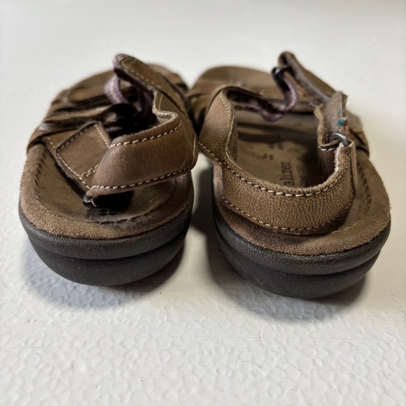 Naturalizer Women's Brown Leather Strappy Platform Sandals 8N BoxE Chunky - Picture 5 of 5